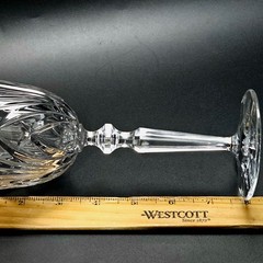 Gorham Crystal Rosewood Wine Glass 8″ Cut Crystal Goblet Faceted Stem Vintage