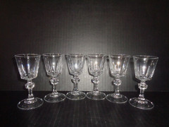 Princess House ESPRIT (6) CRYSTAL CORDIALS / LIQUOR GLASSES 1.5 oz