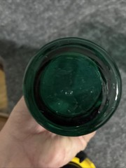 Vtg Anchor Hocking Essex Teal Green 10-Panel Tea/Highball Glasses 5.75″ Pair *