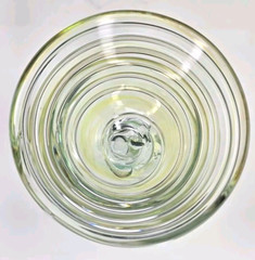 Vintage Peter Bramhall Paedra Hand Blown Art Glass Goblet Signed Dated Green