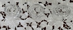 3 ICEBERG STORM OVAL OLD FASHIONED WHISKY CLEAR CRYSTAL GLASSES