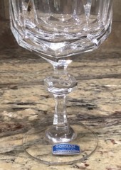 SIX(6) GORHAM NACHTMANN W GER ALEXANDRA CRYSTAL WINE 6 1/8”T CUT ARCHES UNUSED