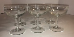 The Shop Bar Set of 6 Crystal Bar Cocktail 5 1/2 Oz CHAMPAGNE Glasses