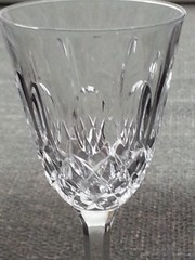 6pc Vintage Royal Crystal Rock Linea Medici Claret Wine Glasses