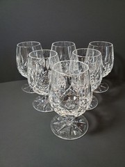6 Waterford Crystal Small Lismore Brandy Glasses 4 1/2″ 8pt Star Sniffer Set