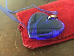 Necklace Heart Dark Blue Crystal by Baccarat