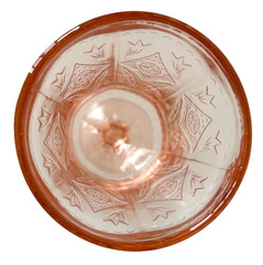 Vintage 70s Indiana Glass Madrid Pattern Recollection Pink Goblet Water Ice Tea