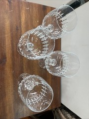 Bohemia Crystal Glass Footed Belfast Set Wine Glasses Set 4 Glass