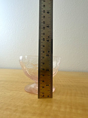 Vintage Morgantown Seneca Driftwood Crinkle Glass Sherbet Dishes Pink