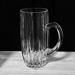 Set Of 2 MIKASA PARK LANE BEER STEIN MUG, Cut Lead Crystal 7″ Long