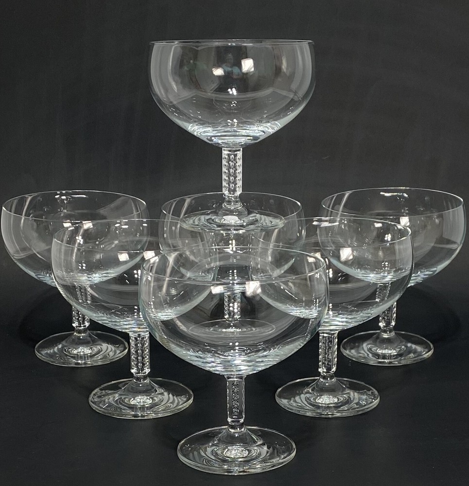 7 Schott Zwiesel Escapada Champagne Wine Glasses Dessert 4.5” 8 oz Square Stem