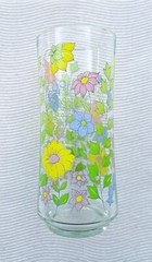 Corelle Spring Meadow 16 oz Glass Tumblers Glassware 6 1/2″ Set of 4