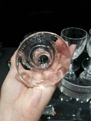 (4) Water Goblets 8 oz Glasses 5-1/4″ Crystal Old signed Waterford Colleen cut