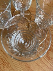 Vintage Libbey Rock Sharpe Normandy Pattern set of 4 Crystal Juice Glasses