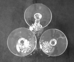 Vintage Tiffin Buckingham Sherry Wine Glasses Thumb Print 5 3/8″ Set of 3