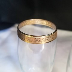 2 Lenox Autumn Wide Gold Band Crystal Champagne Flutes 2 piece Toasting Set MCM