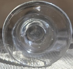 Clear Stemmed Footed Water Glass Goblet; 7″ Tall; 3″ Top Diameter