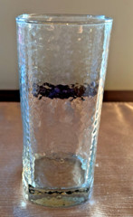 Vintage Caldera Tall Pebble Glass Tumbler with Pinched Sides by Libbey 16 Oz