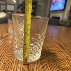 Libbey Old Fashioned Rocks Whiskey Glasses Clear Cut Crystal Diamond Set of 3
