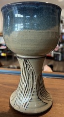 Studio Pottery Beautiful Chalice Goblet Artist Signed Marysia 2004 Religious