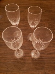 Unmarked 4 oz Clear Stemmed Cordial Liqueur Glasses 5.» Set of 9