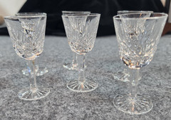 Set of 6 Vintage Waterford Crystal Lismore Cordial Shot Glasses 3.5″ 1 oz