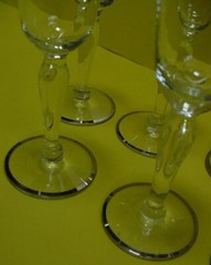 Silver Platinum Cordial Glass set