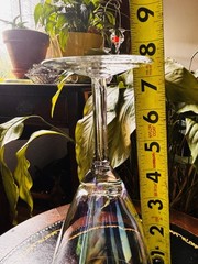 Five Beautifully Clear Iridescent Glasses For Wine, Juice Or Water Available.