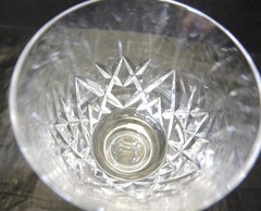 11 Piece Crystal Stemware Criss Cross Design Faceted Stems