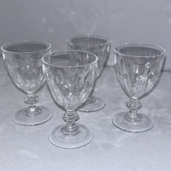 Cristal d’Arques Durand RAMBOUILLET Cordial Glasses 3.25″ Set Of 4 MINT Vintage