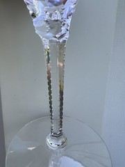 Seneca Crystal RICHELIEU 8 3/8” Art Deco Water Wine Goblets Stem Goblets (4)