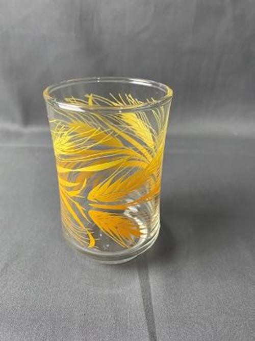 Vintage Libbey Juice Cup Drink-ware St Clair Wheat Stalk Design Design 4″ jl