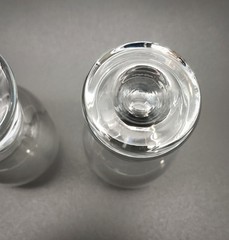 Two (2) Studio Nova Ceremony Striking Glasses. 4 7/8″ Tall. Unique.