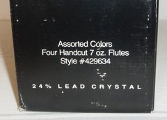 4 Ajka Crystal MARSALA Cut to Clear Champagne Flutes Mimosa Glasses label NIB 9″