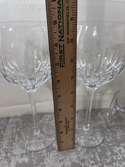 4 Miller Rogaska Crystal Wine Goblets Glasses Milan 9” 14 Oz 1 Has Tiny Nic
