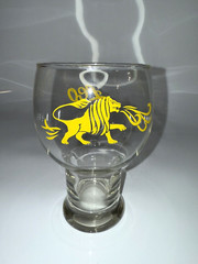 Vintage Zodiac Astrology MCM «Leo» Glass Beverage Goblet