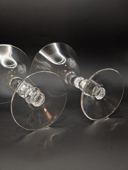 2 Vtg Imperial Glass Candlewick Stem Martini Champagne Wine Sherbet 4Oz Glasses