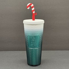 Starbucks Disneyland Studded Holiday Tumbler 24oz Mickey Mouse Candy Cane Cup