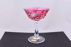 SET OF 6 BLEIKRISTALL HANDGESCHLIFFEN CUT TO CLEAR CRYSTAL CHAMPAGNE SHERBET