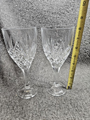 Godinger Shannon Ingrid Crystal Water Goblet Stem Wine Glass 10 Oz Set Of 2