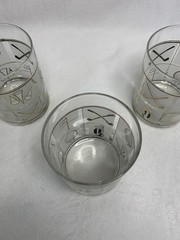 Culver Fairway Double Old Fashion Wiskey Glasses Set of 3 Great