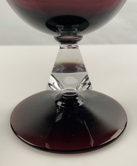 Bryce Aquarius Amethyst Water Goblets Set 7 Crystal Stem Vintage