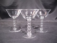 Imperial Glass Candlewick Clear Stem 3400 Champagne/Tall Sherbet Group of 10