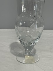 The Bombay Company Water carafe single serving for night stand with cup etched