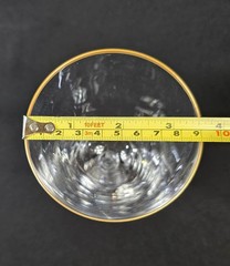 Lenox Crystal Mansfield (Gold Trim) Water Goblets 7″ Set of 8 Glasses Excellent
