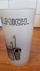 Vintage Mid-Century Sault Ste. Marie Michigan Souvenir Drinking Glass Tumbler