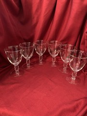 Vintage Heisey Glass Waverly Water Goblets Crystal SET Of 6 Pattern 1519 EUC