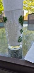 🌿Vintage Boscul Peanut Butter 5″ Glass White CHRYSANTHEMUM