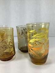 Vintage Wheat Design 4oz Juice Glasses By Libbey®️~Mixed Lot