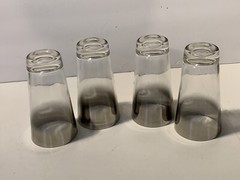 RETRO Mid Century Queen’s Lusterware Set Of Four Tall Tumblers Silver Fade